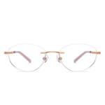 Rose Gold Rimless Round